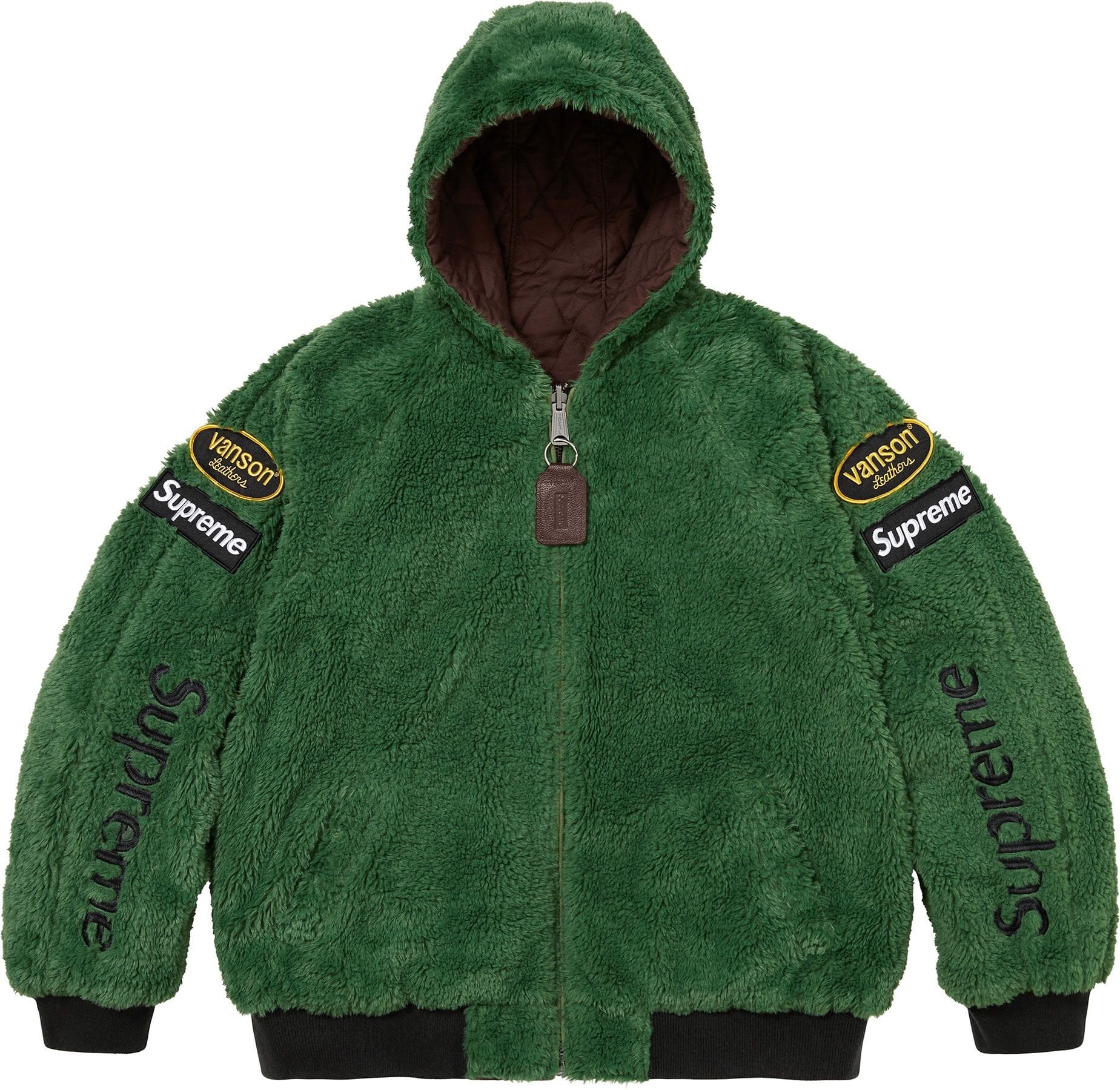 Supreme®/Vanson Leathers® Reversible Quilted Hooded Jacket view 8